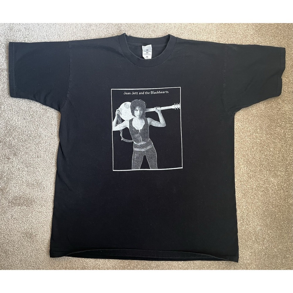 Vintage Joan Jett T Shirt The Black Hearts Short Sleeve Black XL